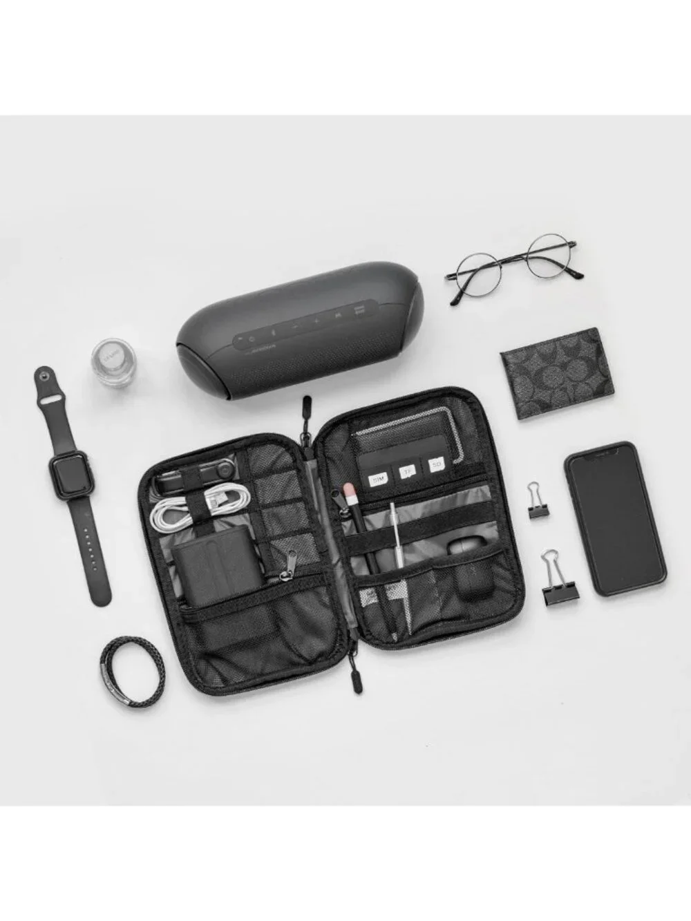 Large Electronic Organizer Travel Case for Tech Accessories, Cord Storage & More